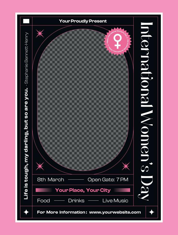 International womens day flyer template vector