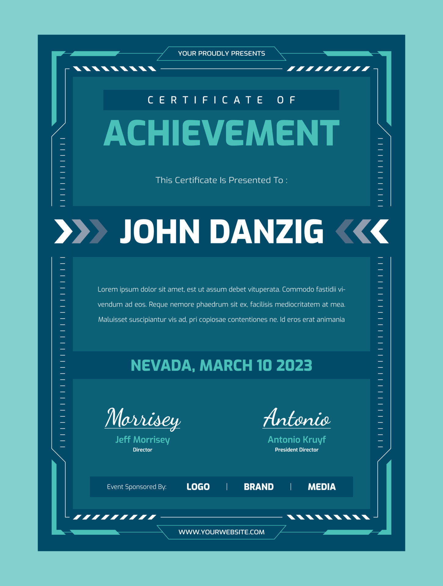 Modern sports certificate template 21520455 Vector Art at Vecteezy