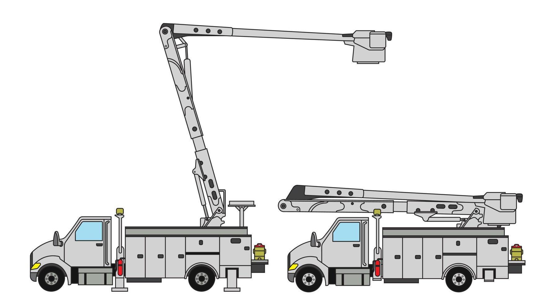 mano dibujado vector ilustración color niños construcción aéreo Servicio camión clipart
