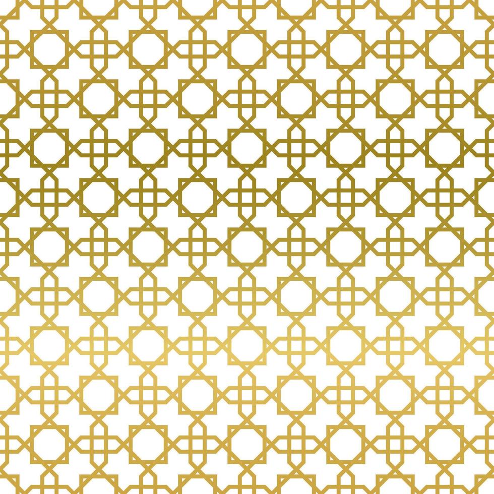 seamless islamic geometric pattern in gold color in transparent background. islamic theme. vector illustrations EPS10