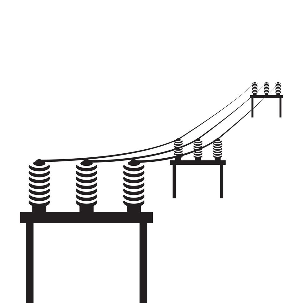 icono de poste eléctrico vector