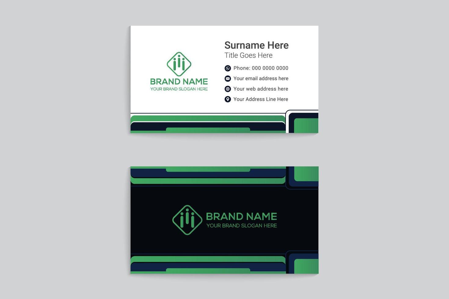 Colorful business card design vector