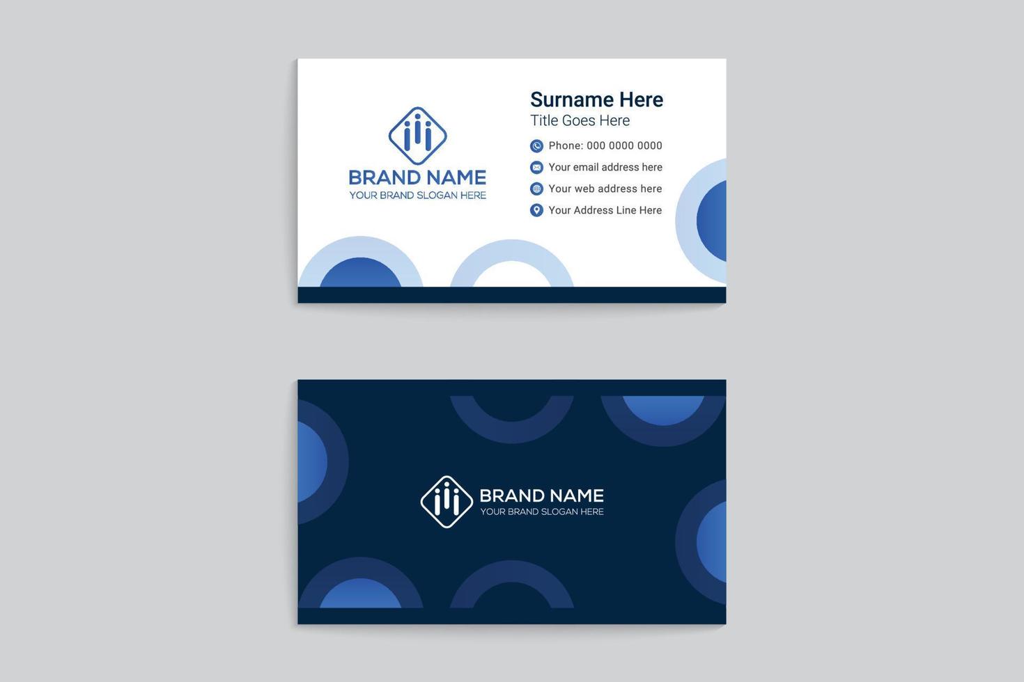Geometric business card design template vector