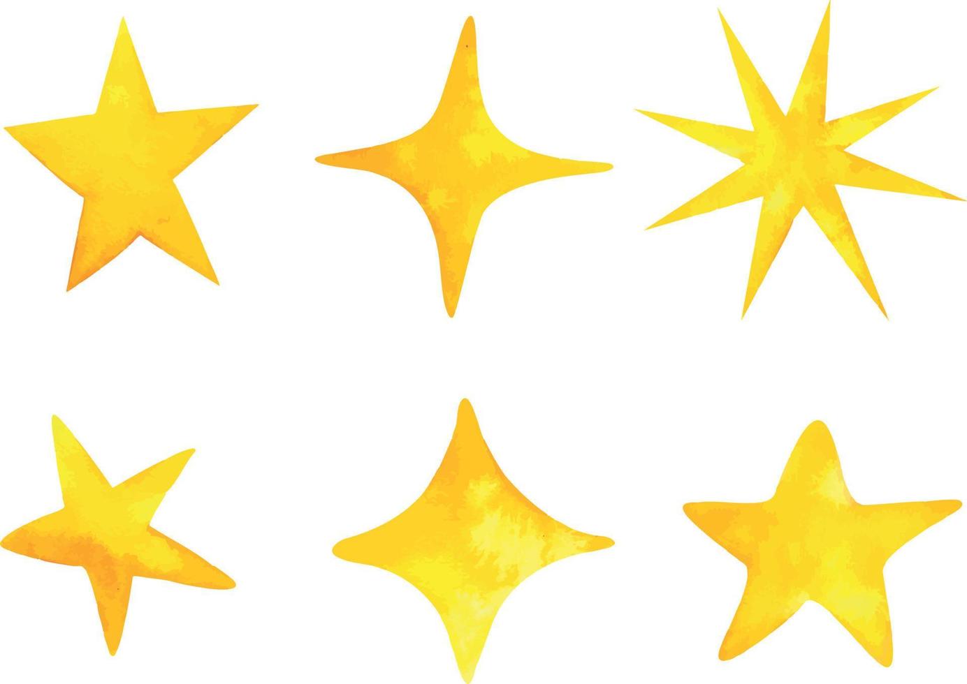 Yellow, gold, orange sparkles symbols vector. The set of original vector stars sparkle icon. Bright firework, decoration twinkle, shiny flash. Glowing light effect stars and bursts collection. Vector