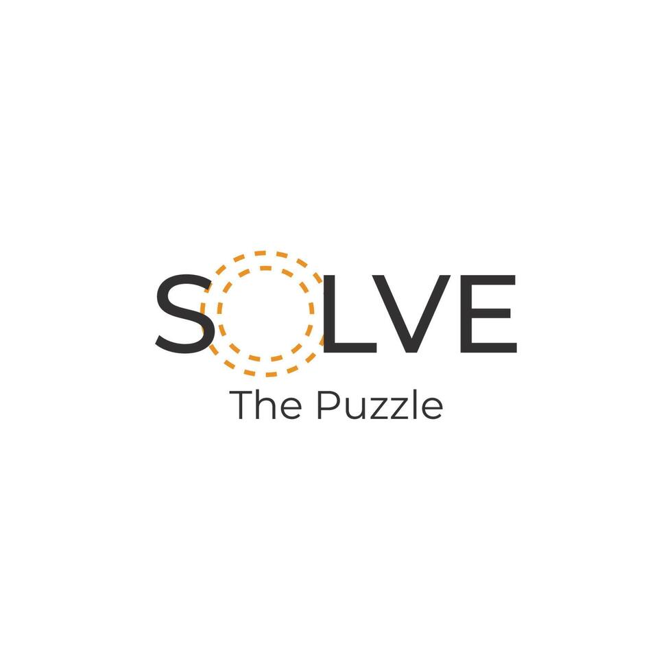 Solve the Puzzle Logo Design vector