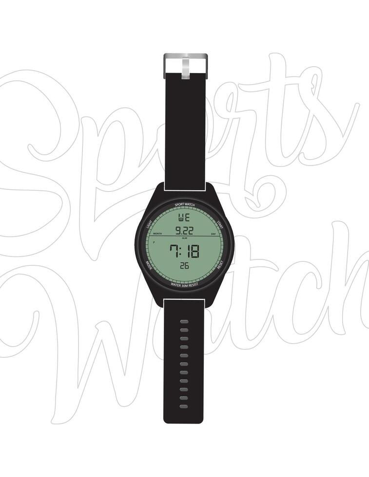 vector ilustración de un deporte reloj