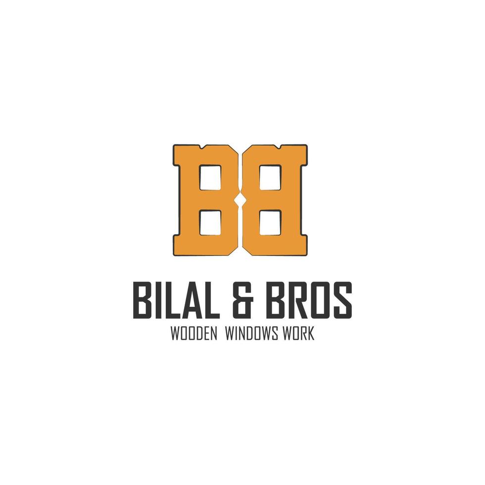 bilal y hermanos logo diseño vector
