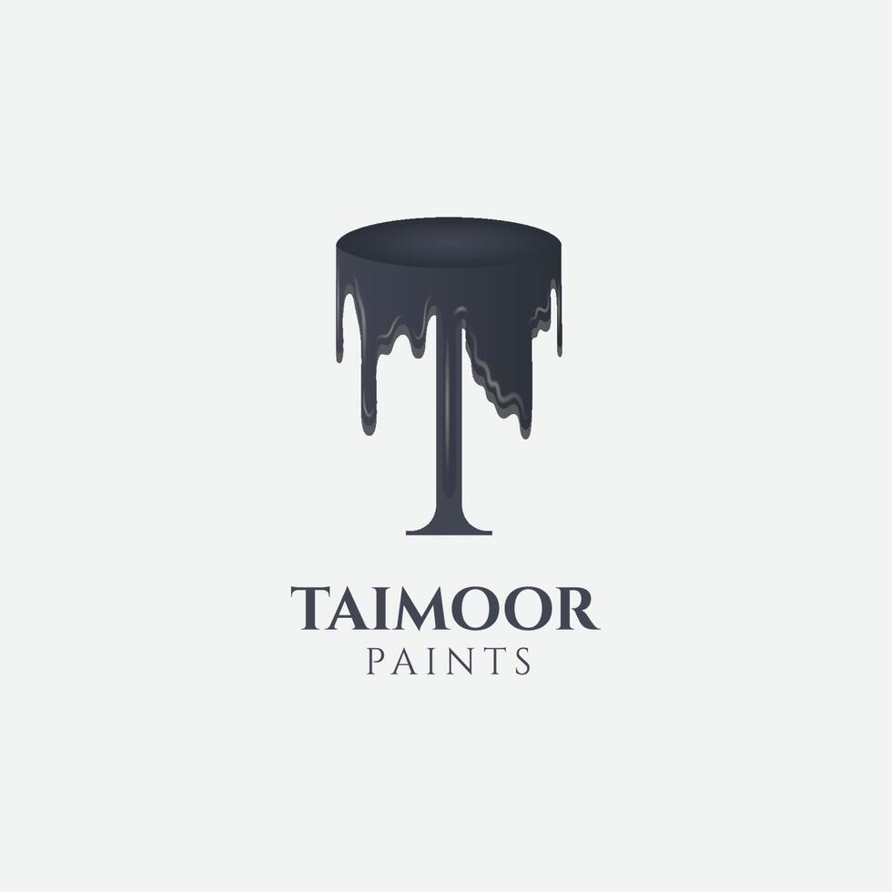 taimoor pinturas logo diseño vector