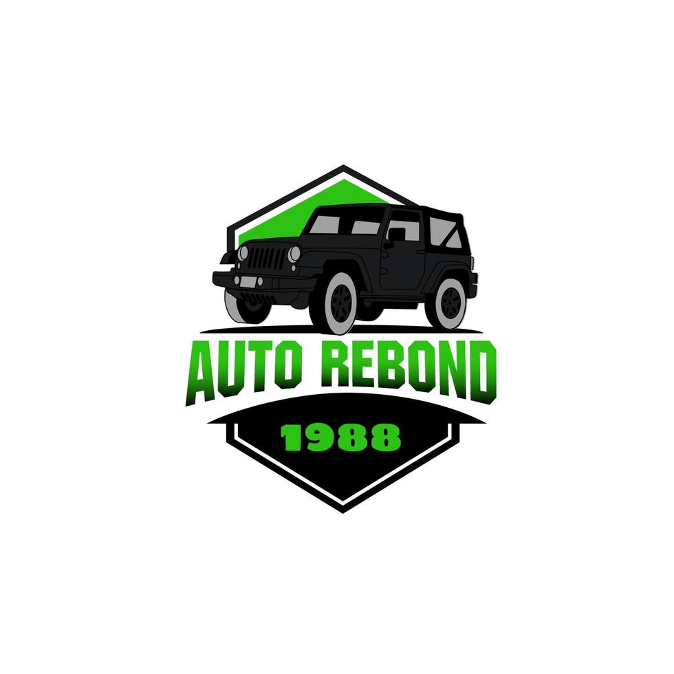 logo para un antiguo coche garaje y o para un coche reparar tienda vector