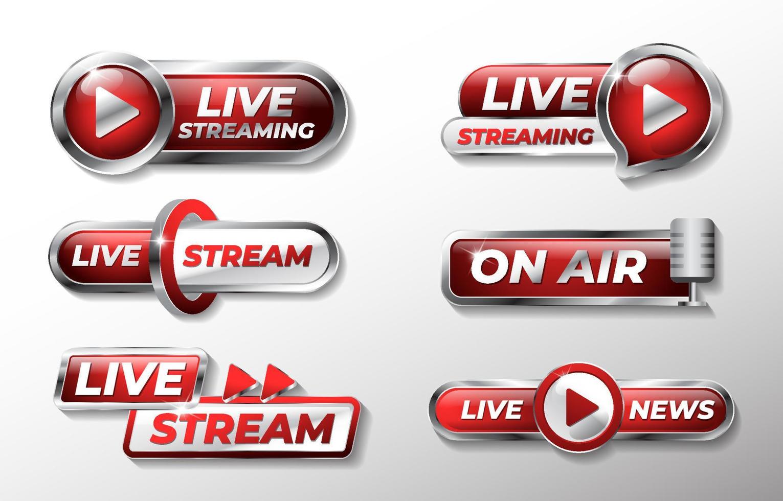 Live Streaming Badge vector