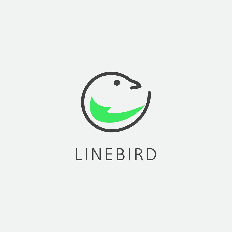hermosa color sencillo pájaro logo diseño vector