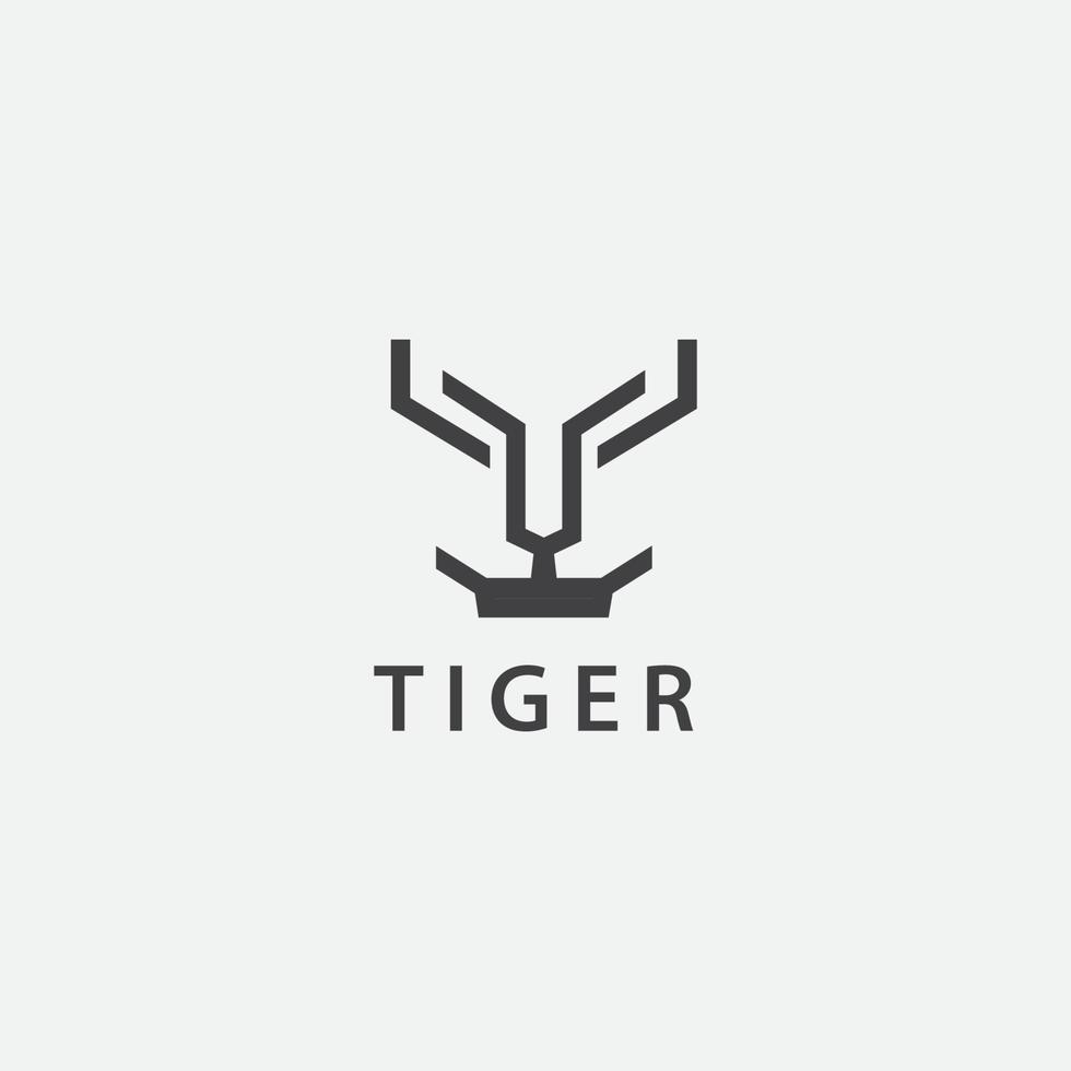 logo Tigre monoline vector