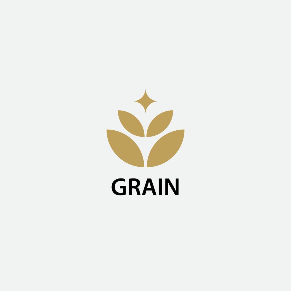 wheat grain icon logo design simple beautiful color vector