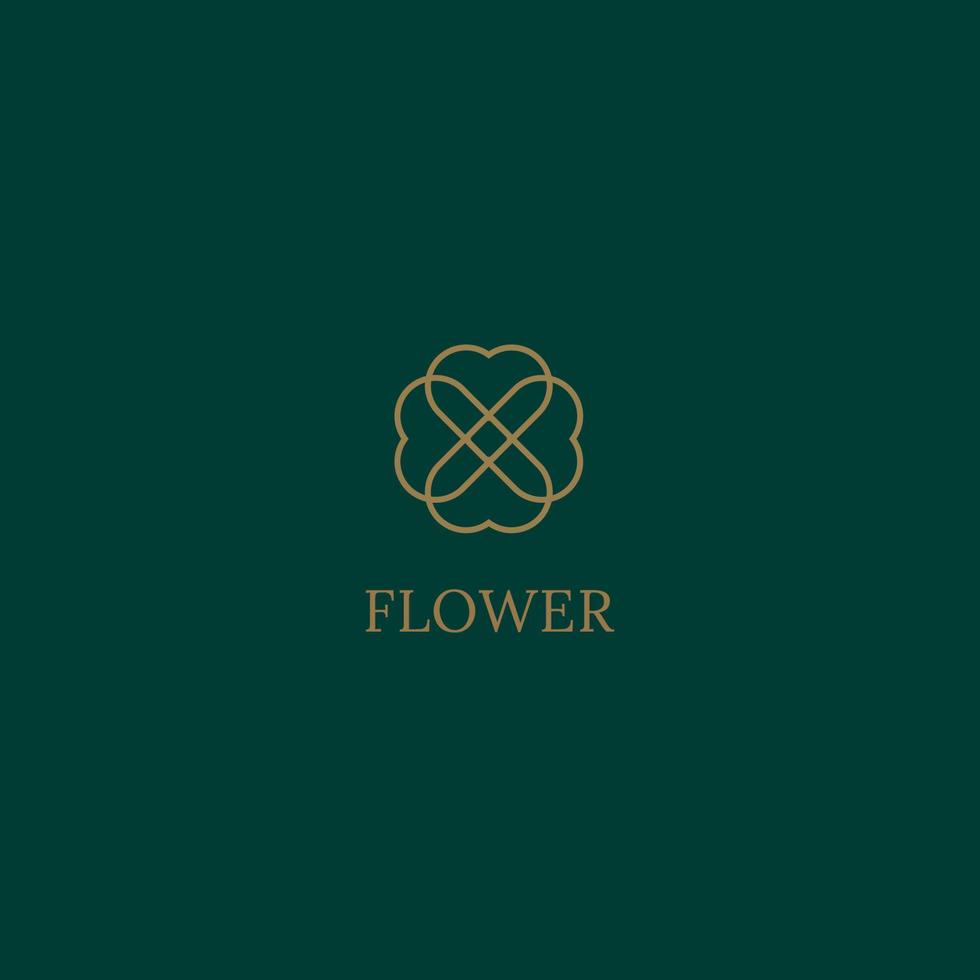 luxury flower spa salon logo premium design vector