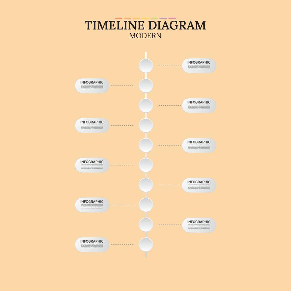business info graphic template 10 steps design simple 3 model, presentation info graphic vector Print