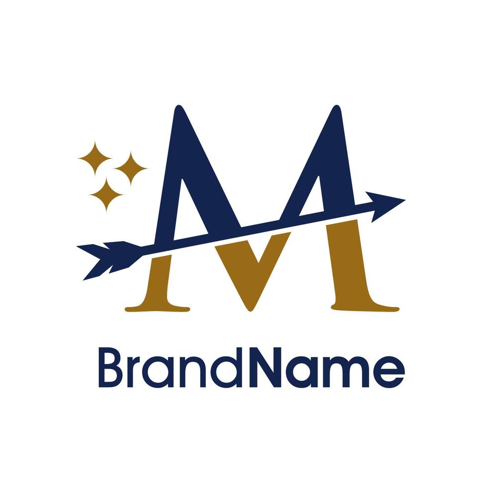 Initial M Arrow Logo vector