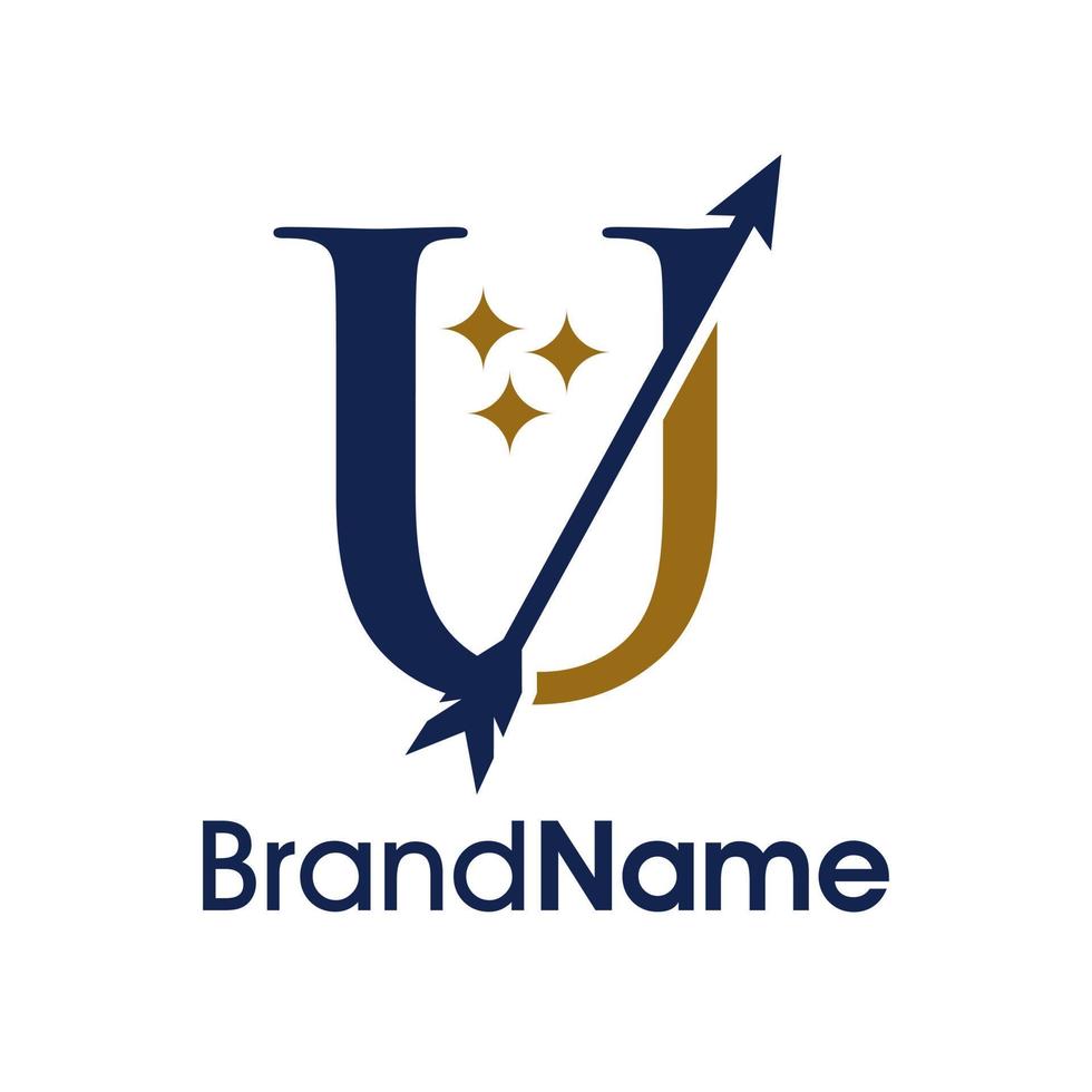 Initial U Arrow Logo vector