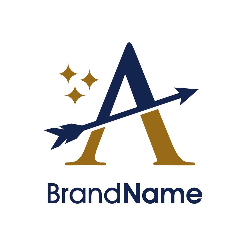 Initial A Arrow Logo vector