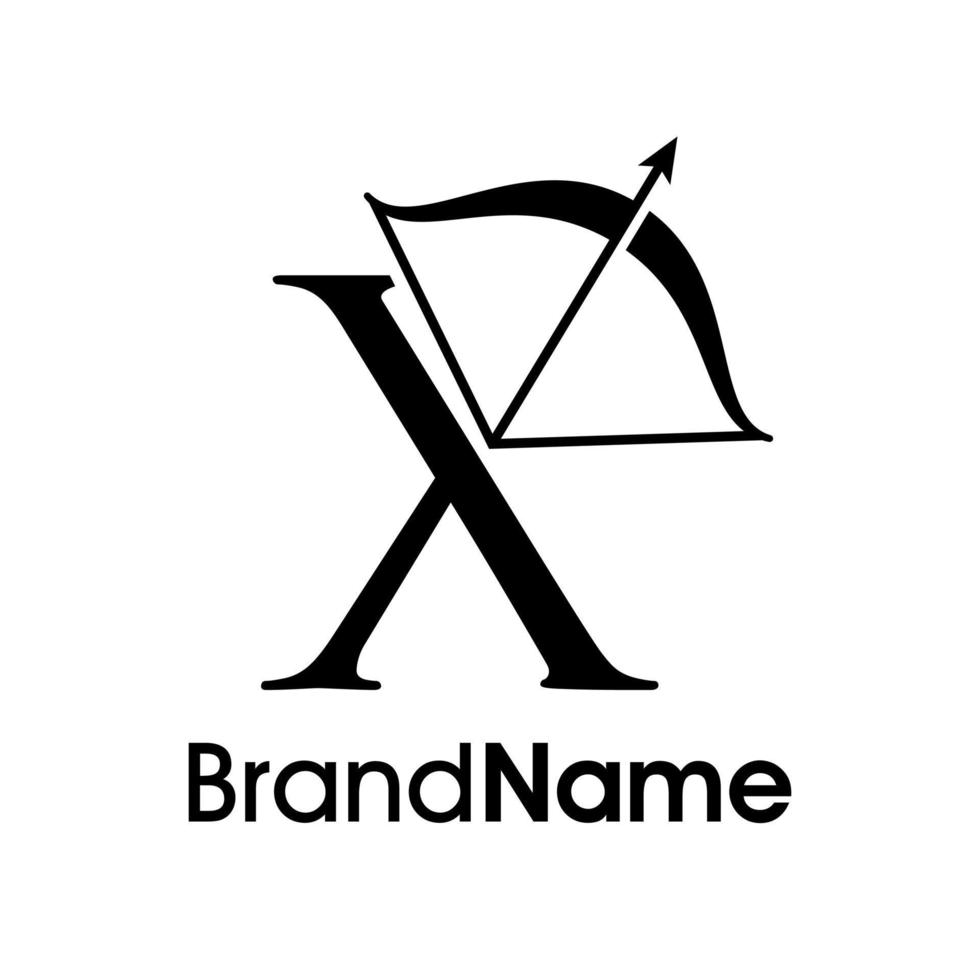 Elegant Initial X Arrow Logo vector