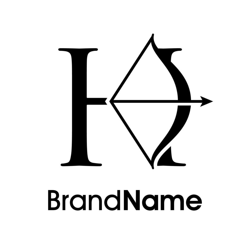 Elegant Initial H Arrow Logo vector