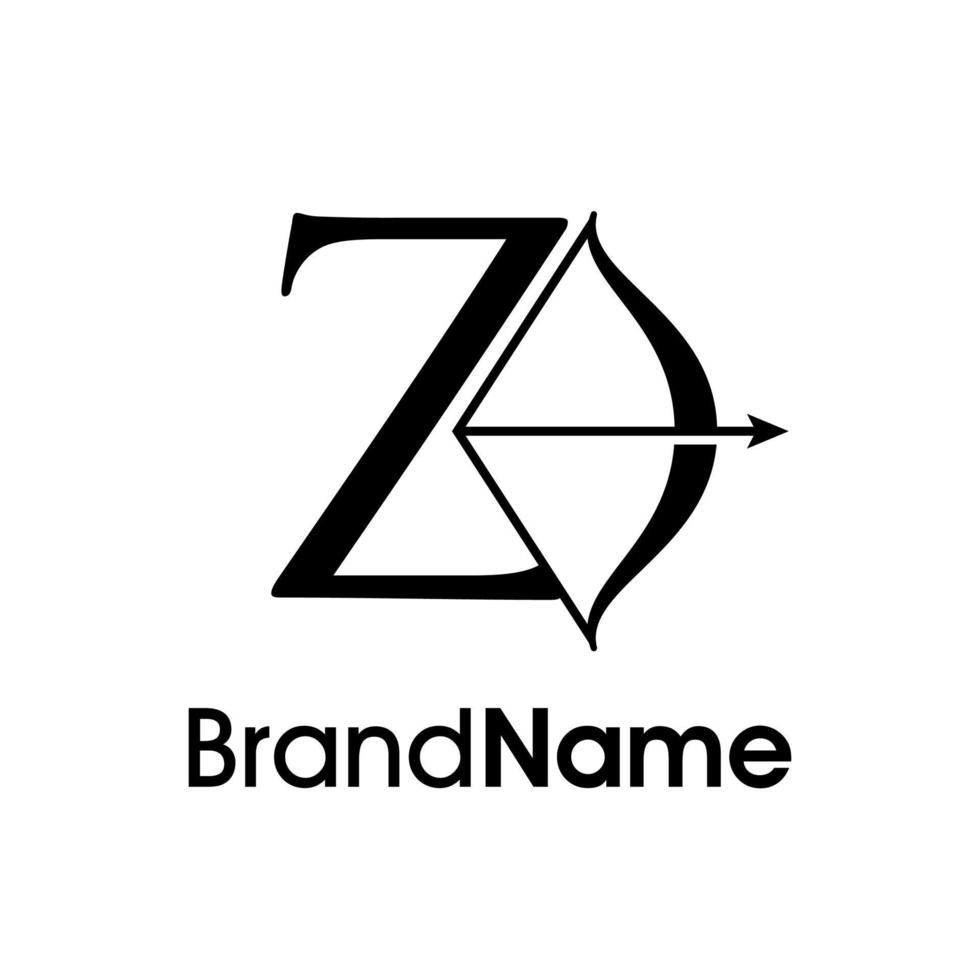 Elegant Initial Z Arrow Logo vector