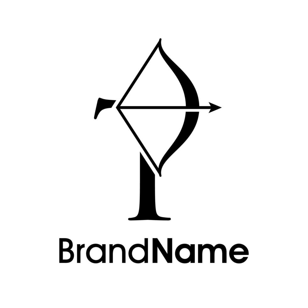 Elegant Initial T Arrow Logo vector