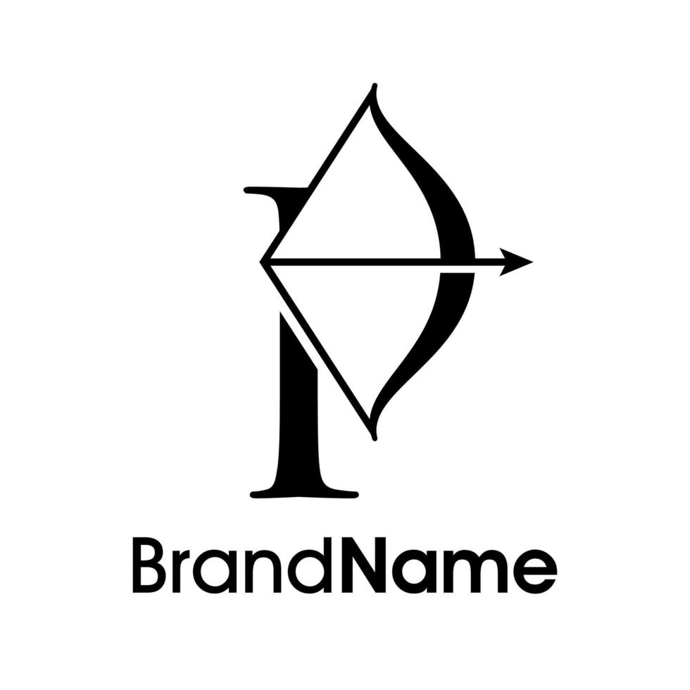 Elegant Initial P Arrow Logo vector
