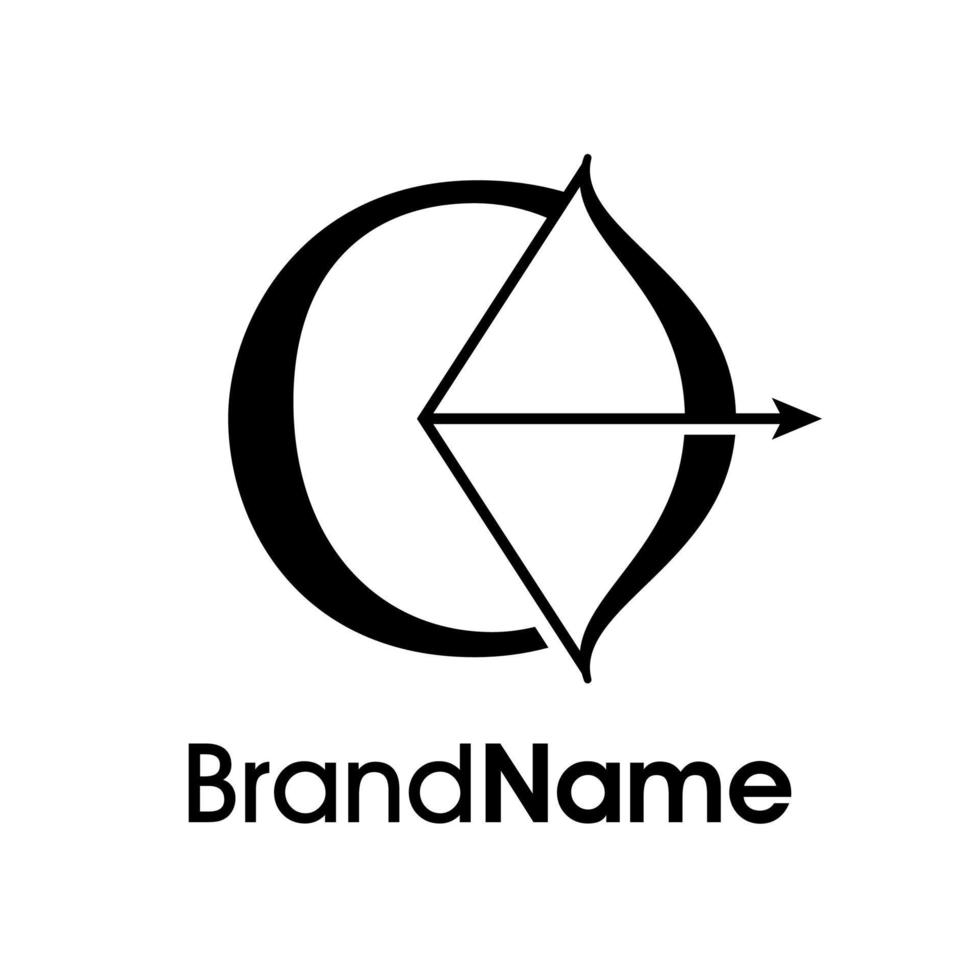 Elegant Initial O Arrow Logo vector