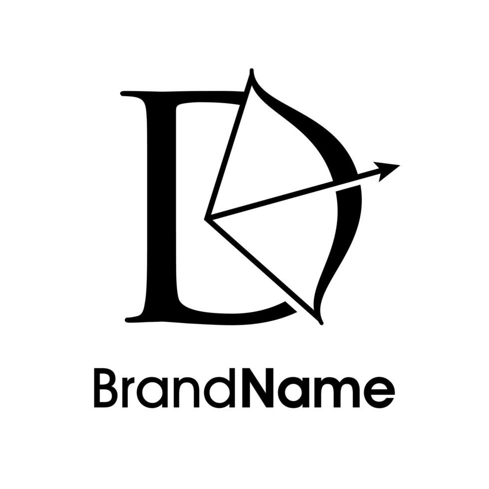 Elegant Initial D Arrow Logo vector