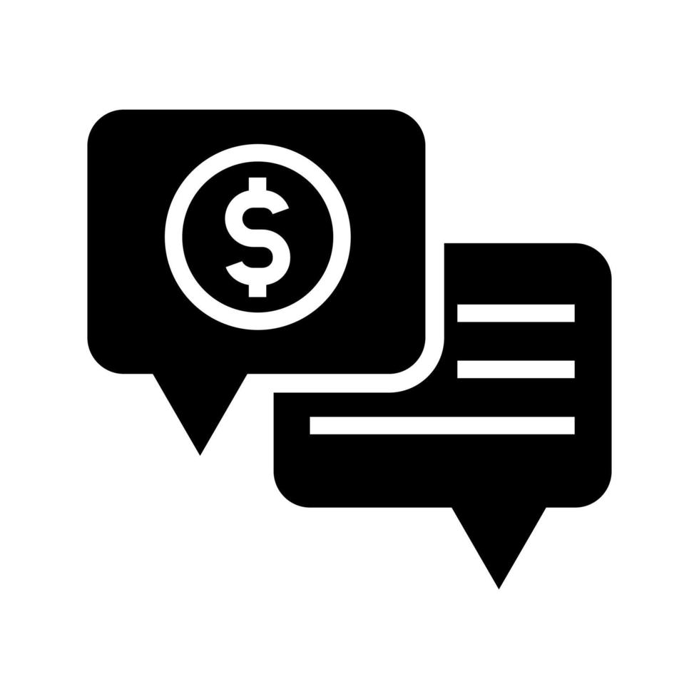 chat bubble with money symbol icon vector