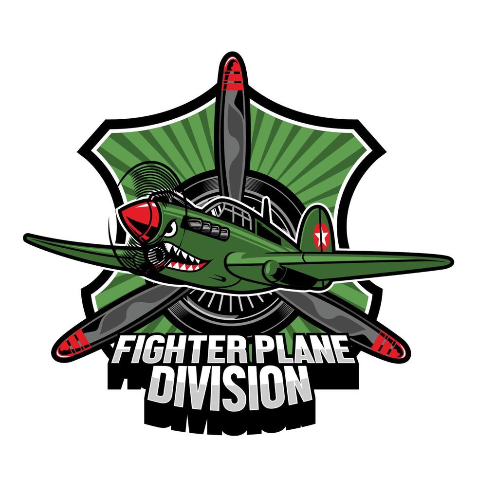 combatiente avión división Insignia vector