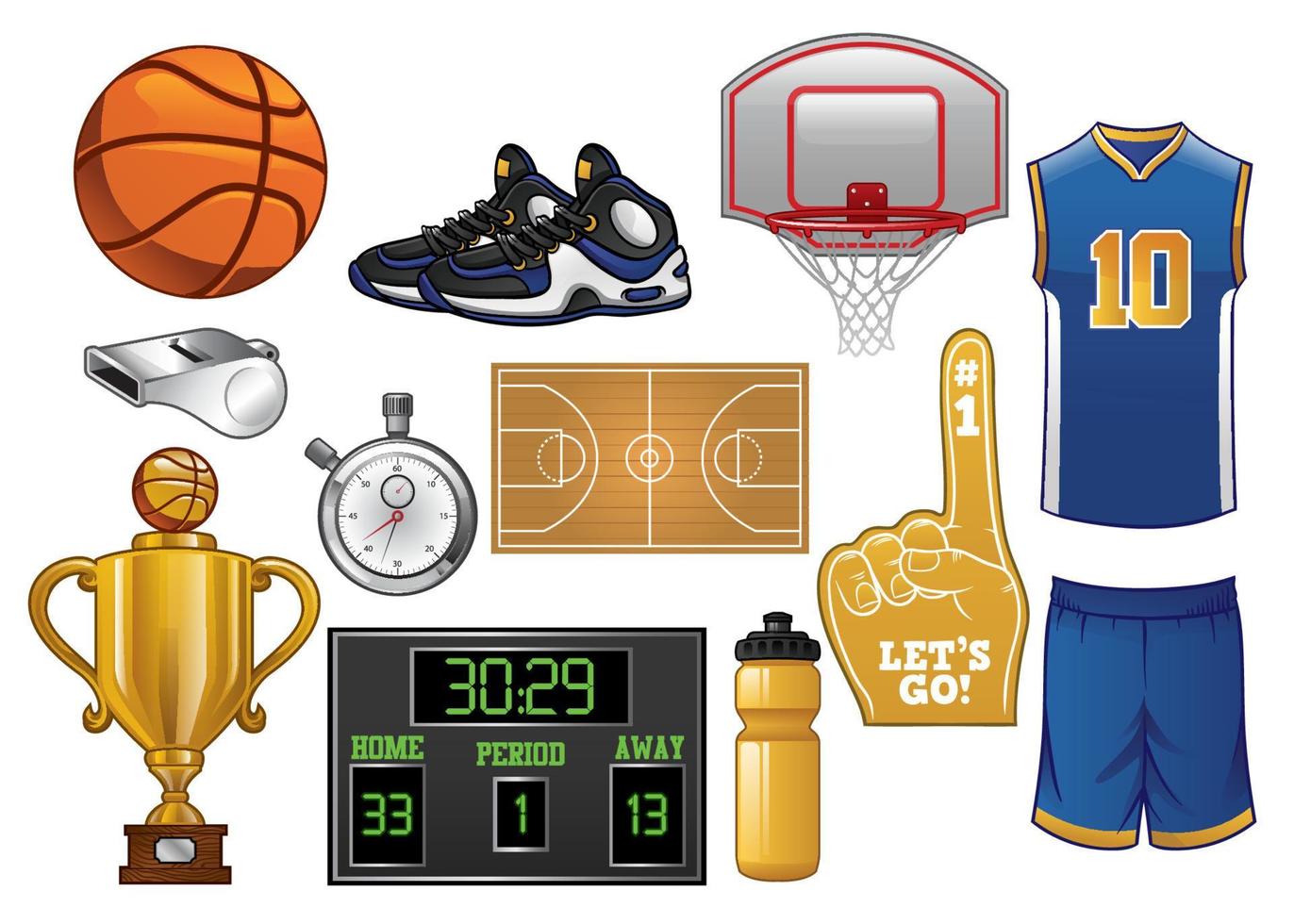 baloncesto equipo conjunto vector