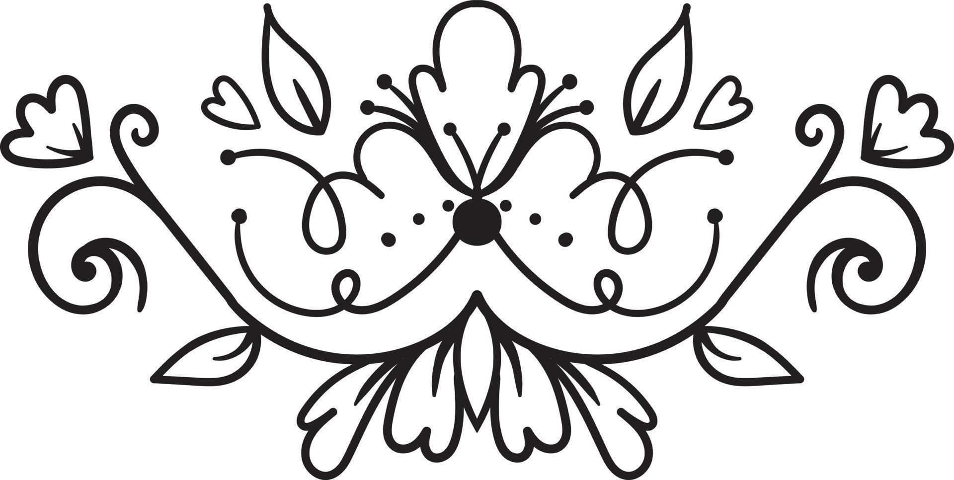 Black border ornaments illustration vector