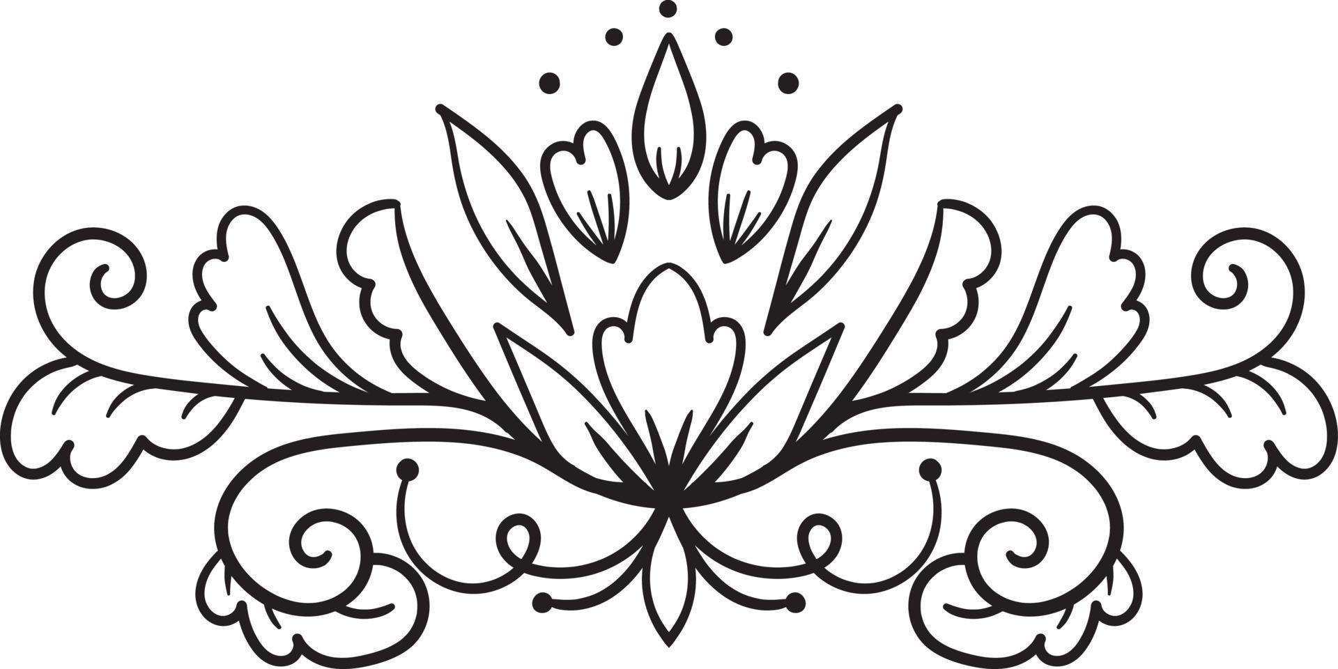 Black border ornaments illustration vector