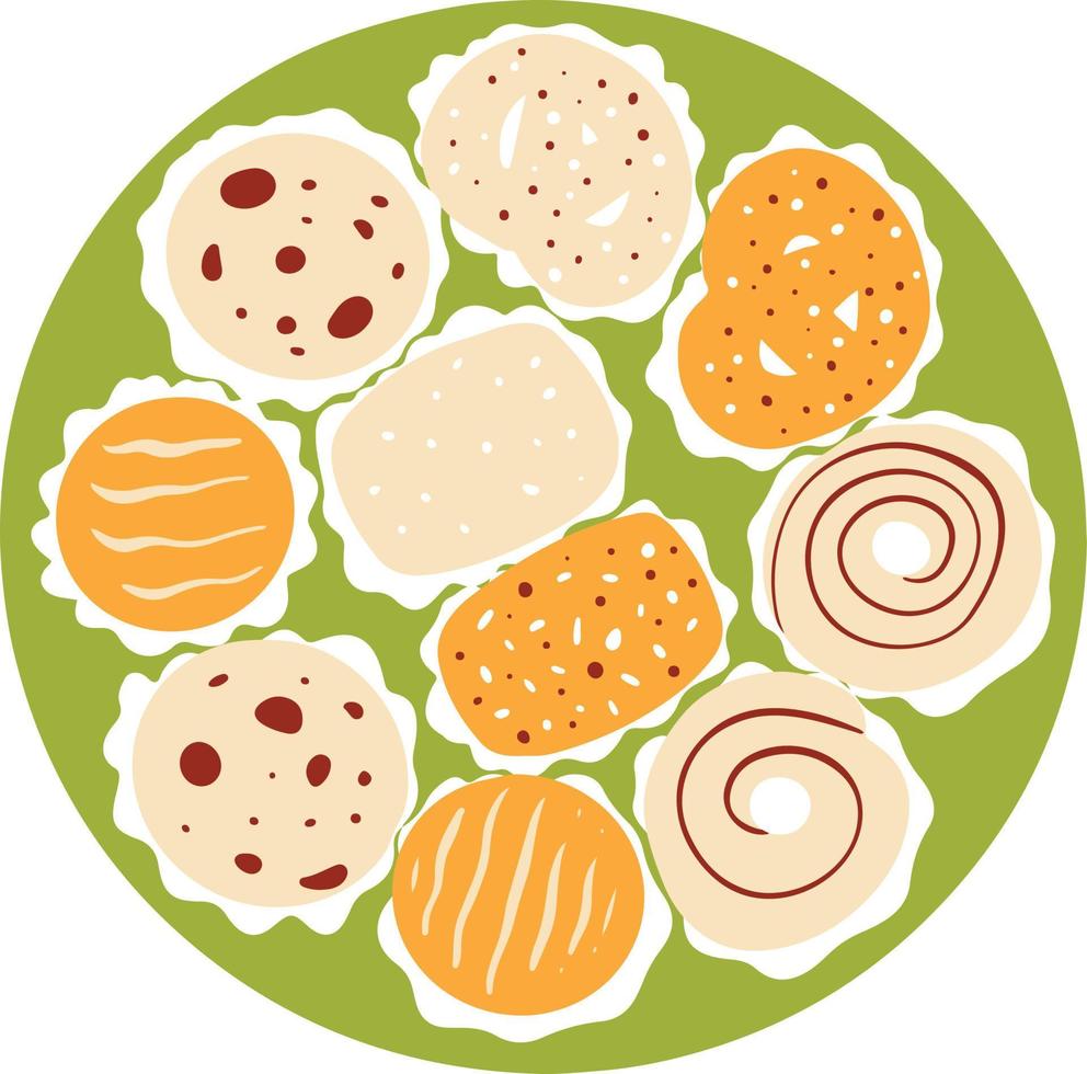 Butter cookies illustration vector
