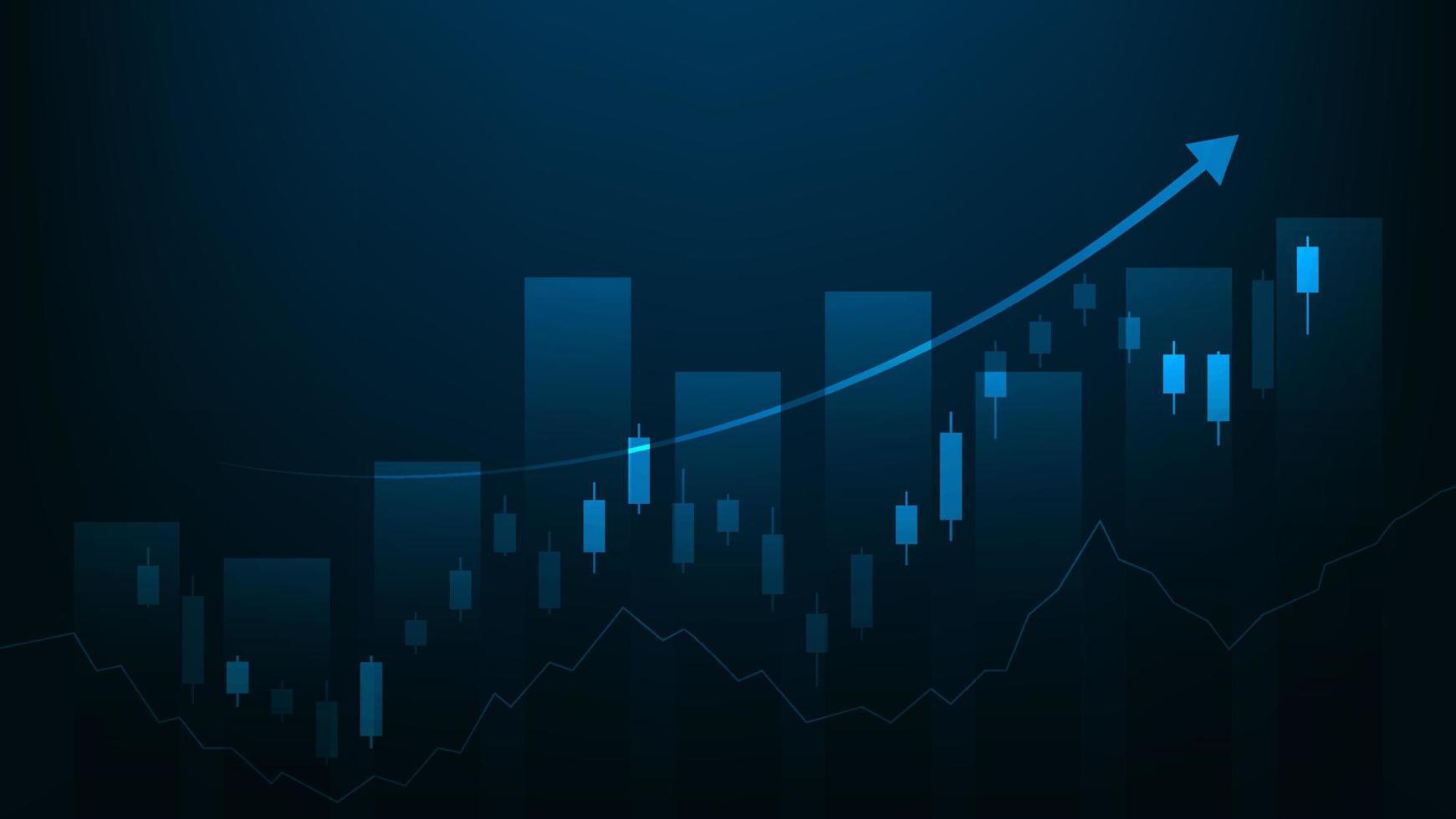 financiero negocio Estadísticas con bar grafico y candelero gráfico espectáculo valores mercado precio vector