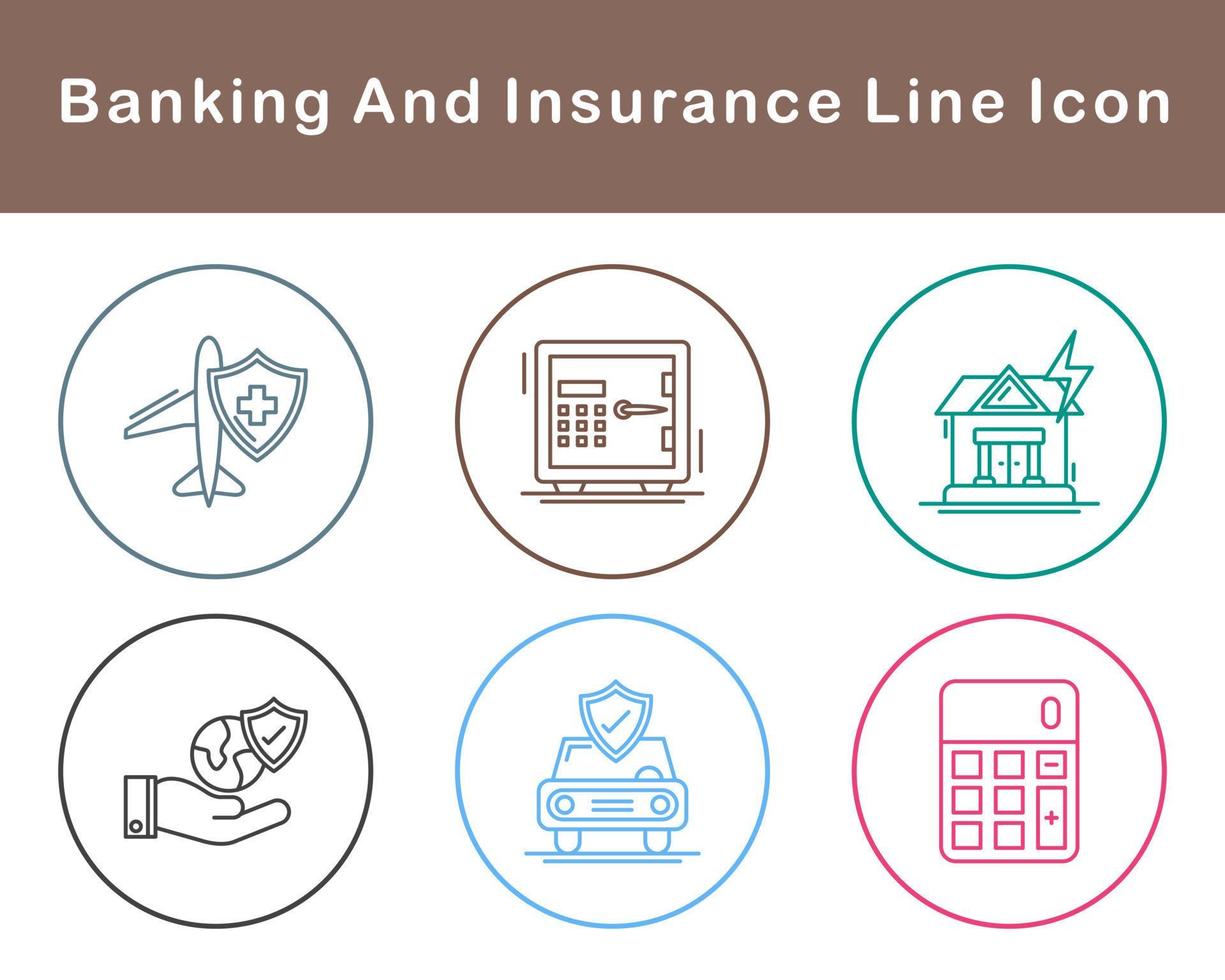 Banking And Protection Vector Icon Set