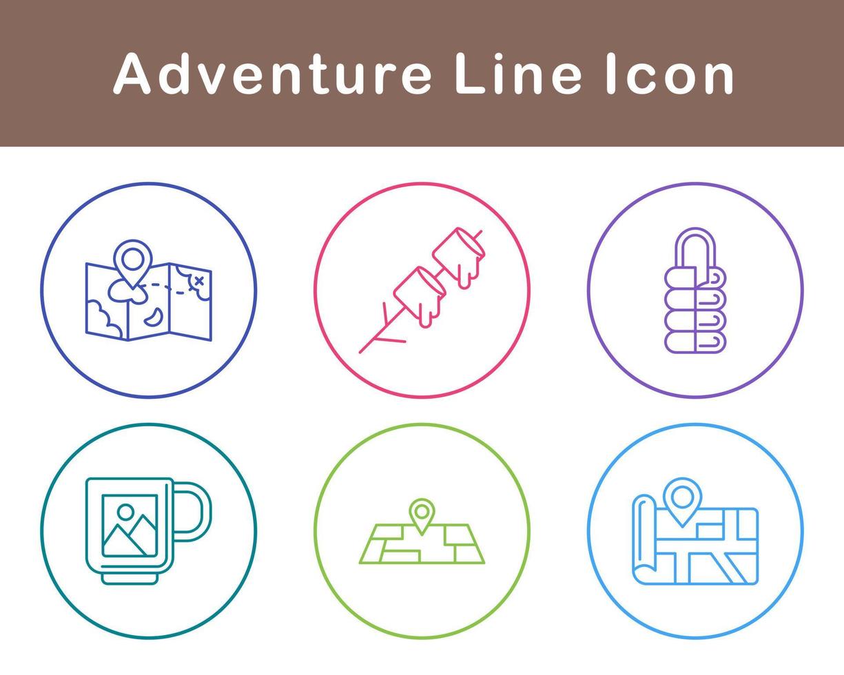 conjunto de iconos de vector de aventura