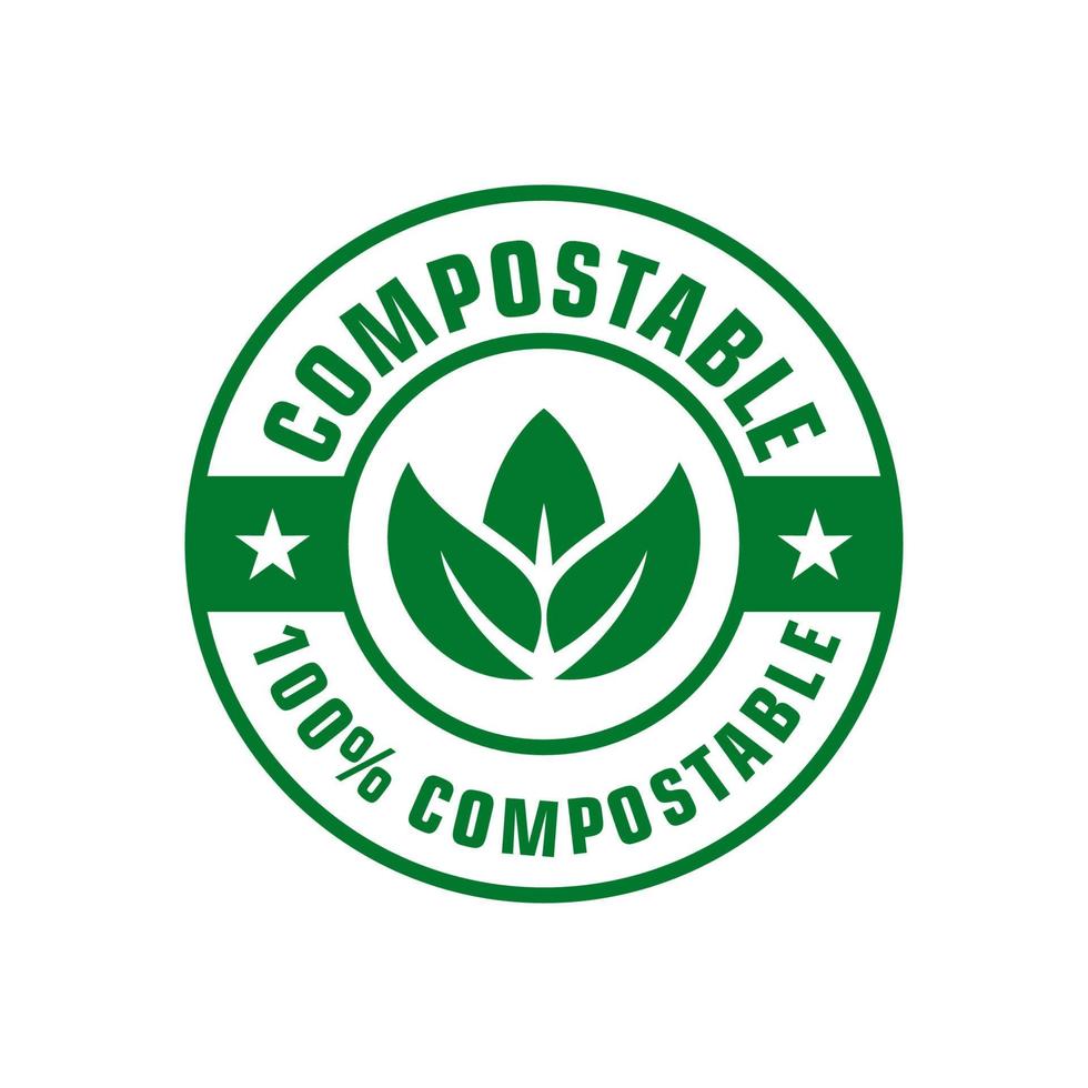 Compostable icon vector design templates