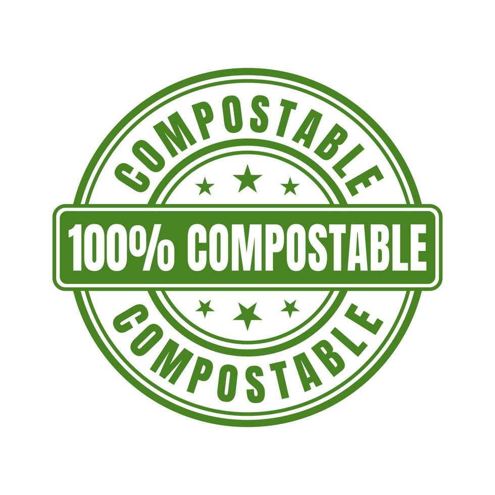 Compostable icon vector design templates