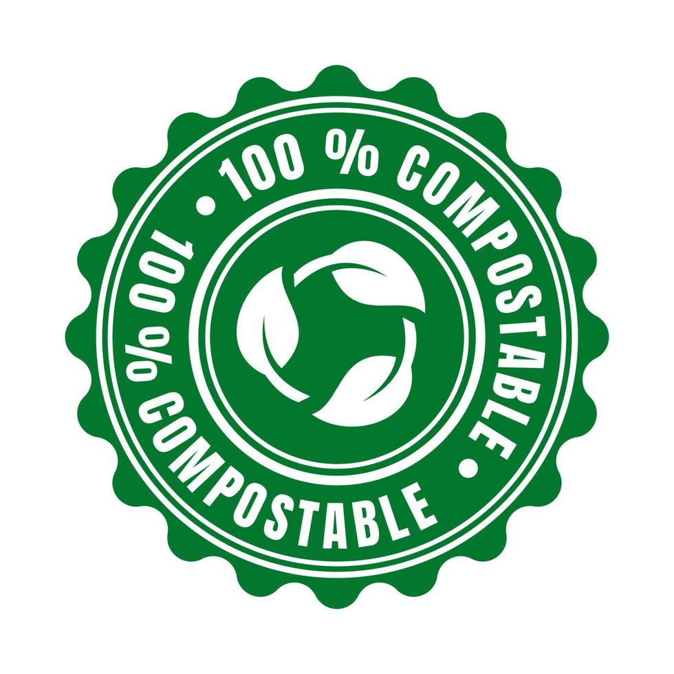 Compostable icon vector design templates