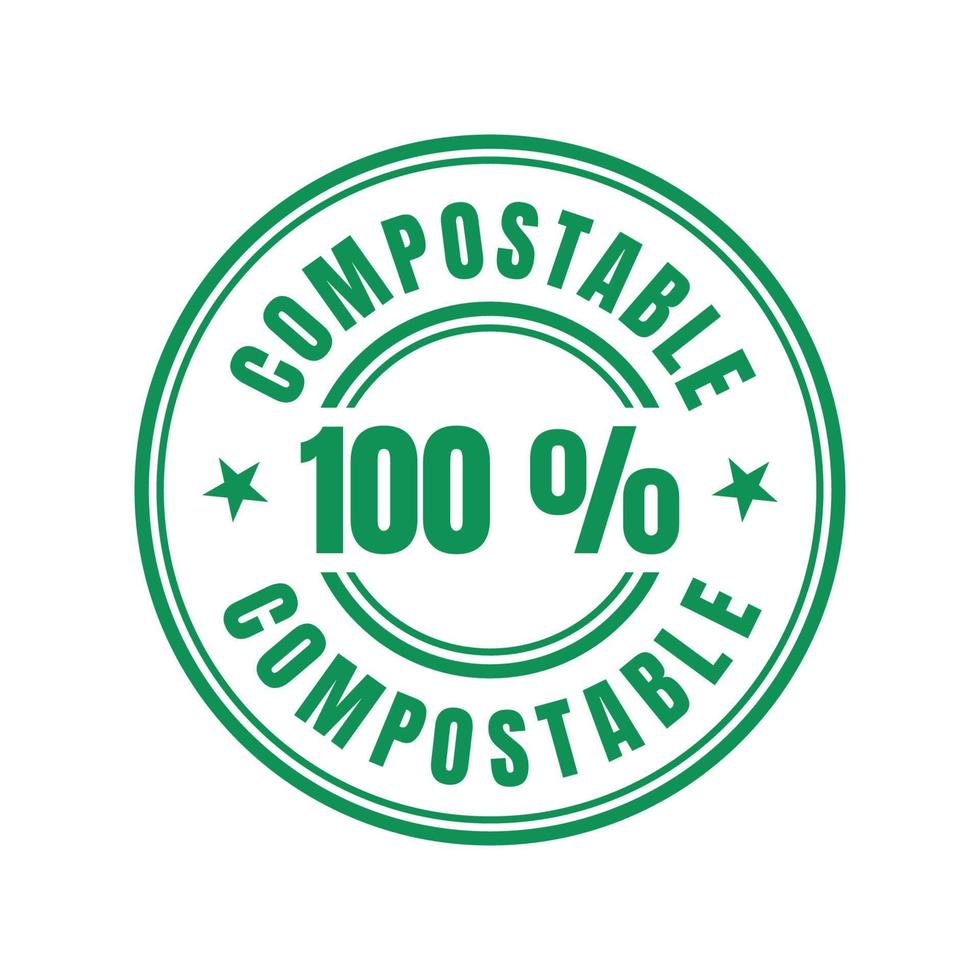 Compostable icon vector design templates