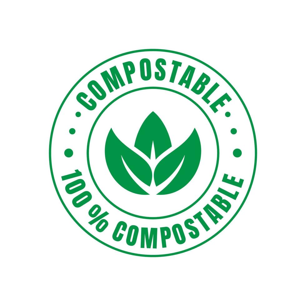 compostable icono vector diseño plantillas