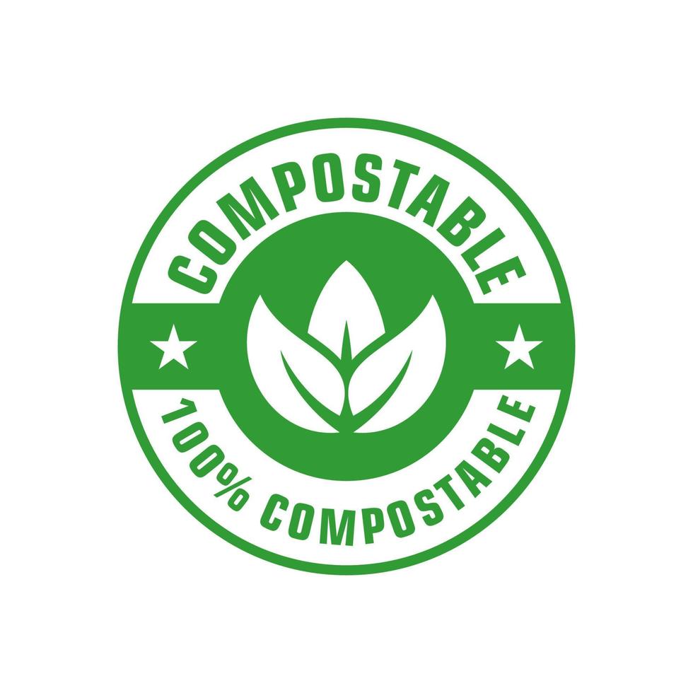 Compostable icon vector design templates