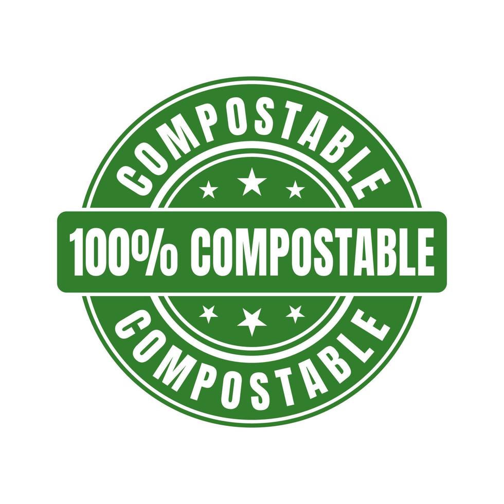 Compostable icon vector design templates