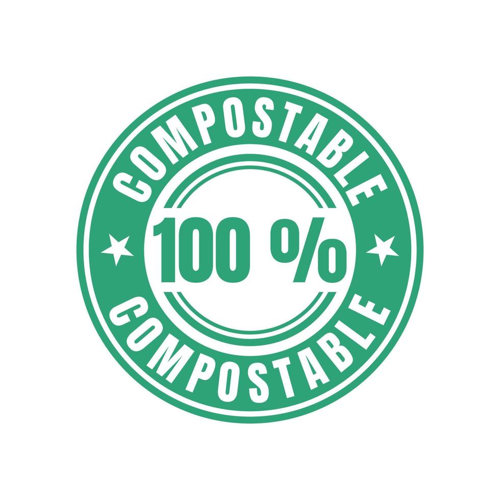 Compostable icon vector design templates