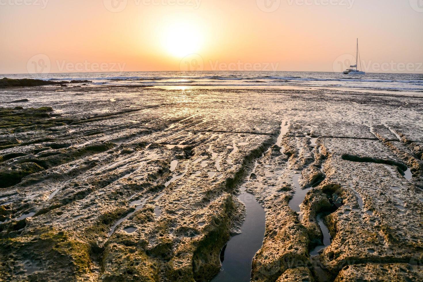 Sunset over the sea photo