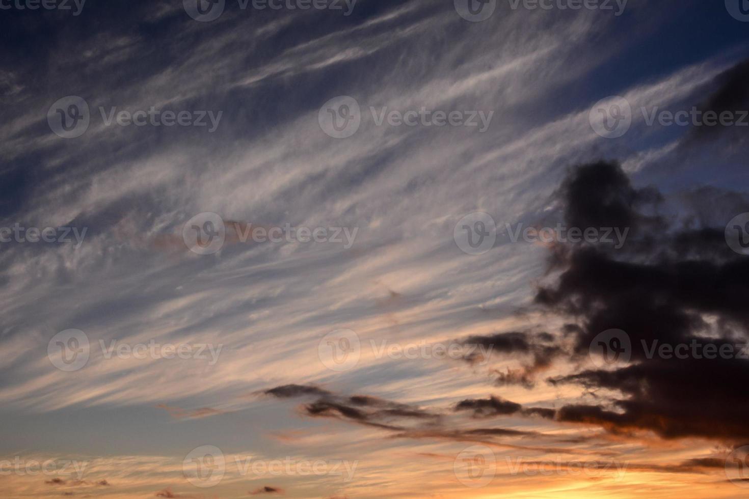 Colourful sunset sky photo