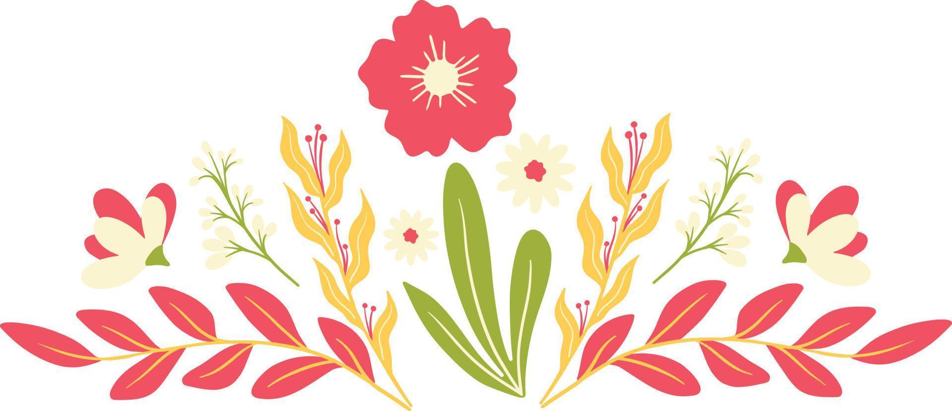 Batik floral bunch illustration vector