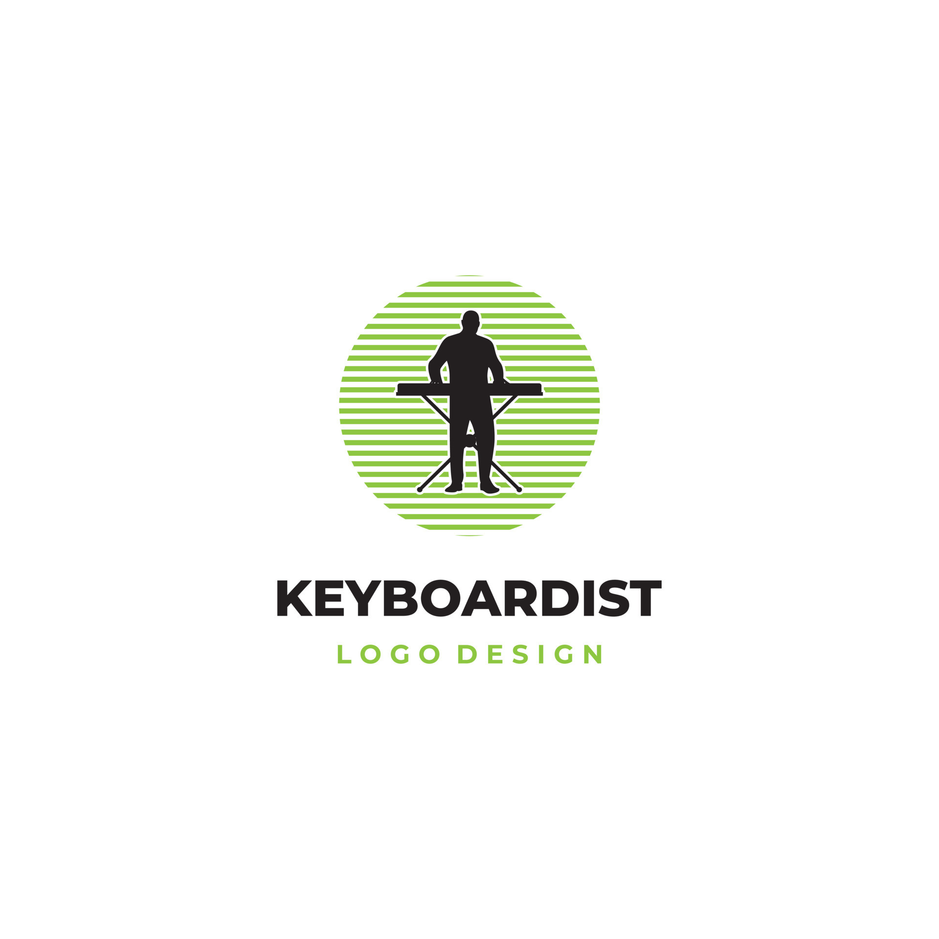 electronic keyboardist logo design modern concept 21522450 Vector Art